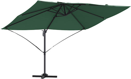 Umbrella Hanging Square Aluminum Green 2.5x2.5m