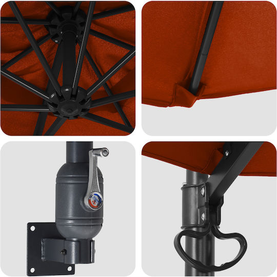 Umbrelă de perete din aluminiu