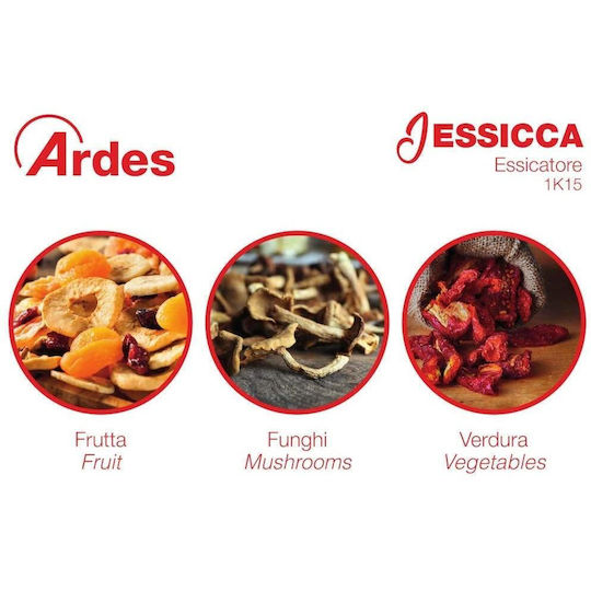 Ardes Jessicca Αποξηραντής Τροφίμων με 5 Ράφια και Ρυθμιζόμενη Θερμοκρασία 40-70°C