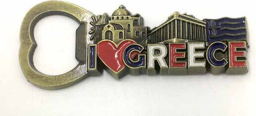 Homestyle Deschizător de sticle I Love Greece Magnet