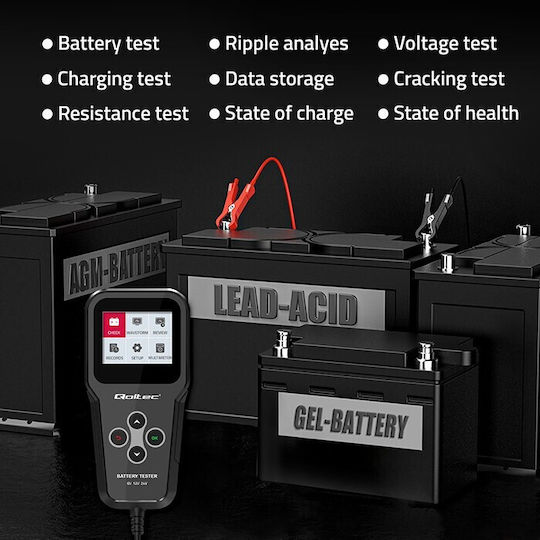 Qoltec Ψηφιακό Battery Tester