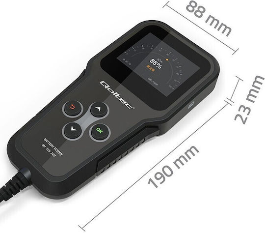 Qoltec Ψηφιακό Battery Tester