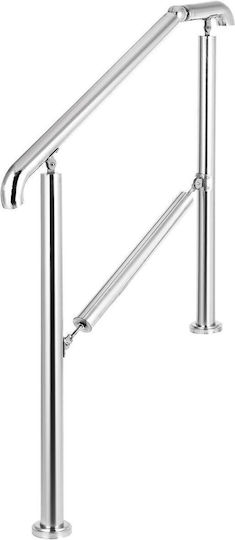 Vivatechnix Stainless Steel Railing Base for Decking Railings 4 5 Steps Height 86 Cm Length 161 Cm Adjustable Positions