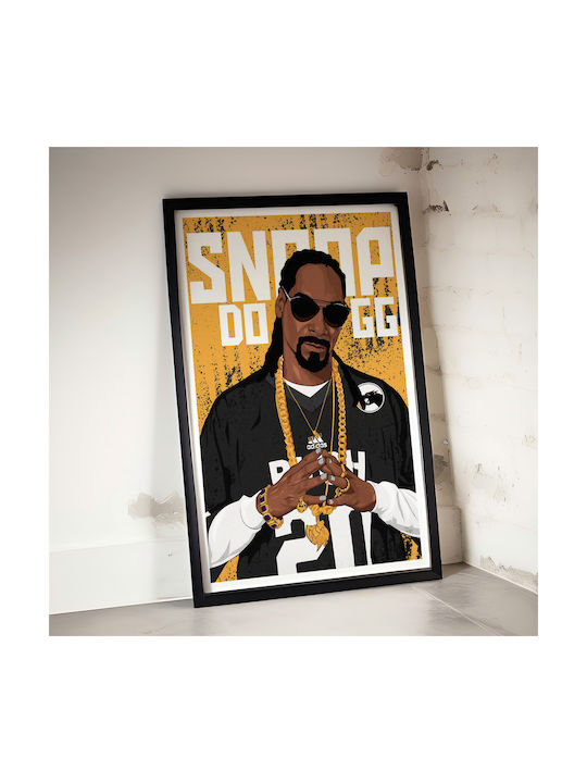 Music Poster Snoop Dogg Ms097 21cm x 30cm Λευκό Κάδρο Pvc
