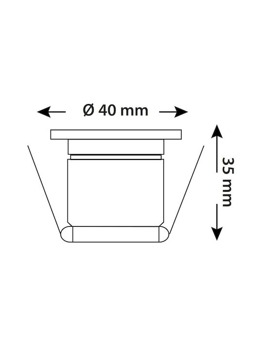Spot LED Laura Crom Mat 1W 70lm Lumină Neutră 4200K Pătrat 85-265V Aluminiu