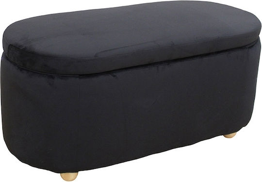 Σκαμπό Σαλονιού με Αποθηκευτικό Χώρο Foster Black 99x45x45εκ. Σκαμπό Σαλονιού με Αποθηκευτικό Χώρο Foster Black 99x45x45εκ.