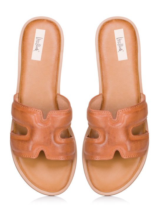 Flache Sandalen für Damen in Braun Farbe