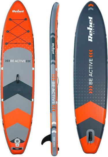 Rebel Active RBA-4501 Надуваема SUP Дъска / Каяк с Дължина 3.5м Оранжева