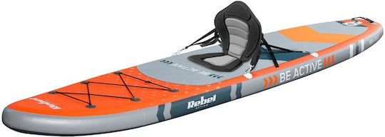Rebel Active RBA-4501 Надуваема SUP Дъска / Каяк с Дължина 3.5м Оранжева
