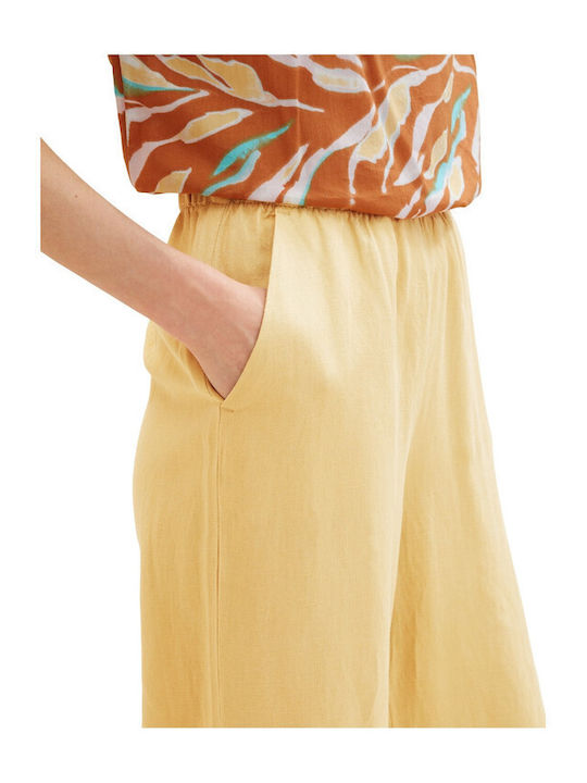 Women's Fabric Trousers Yellow
