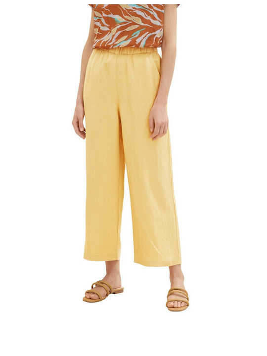 Women's Fabric Trousers Yellow