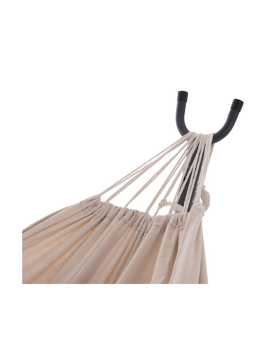 HomeMarkt Crave Single Hammock with Stand Gray 265x93cm