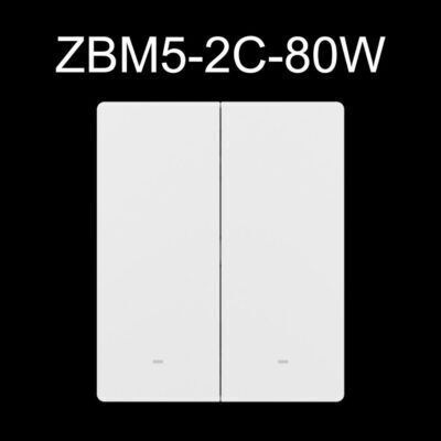 Sonoff Zbm52c80w Comutator De Perete Tactil Wi-Fi Dublu Cu Rama Albă