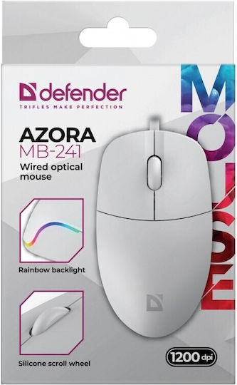 Defender Ενσύρματο Ποντίκι Λευκό