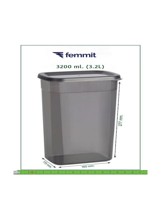 Femmit Σετ 6 Τμχ Βάζα Γενικής Χρήσης 3200 Ml Αεροστεγές Καπάκι Πλαστικό