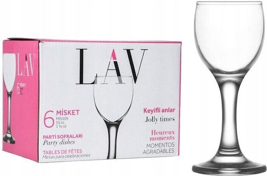 Gurallar Set of Glasses Water made of Glass Stemmed 6pcs