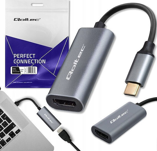 Qoltec 50331 Convertor USB-C Masculin în HDMI Feminin