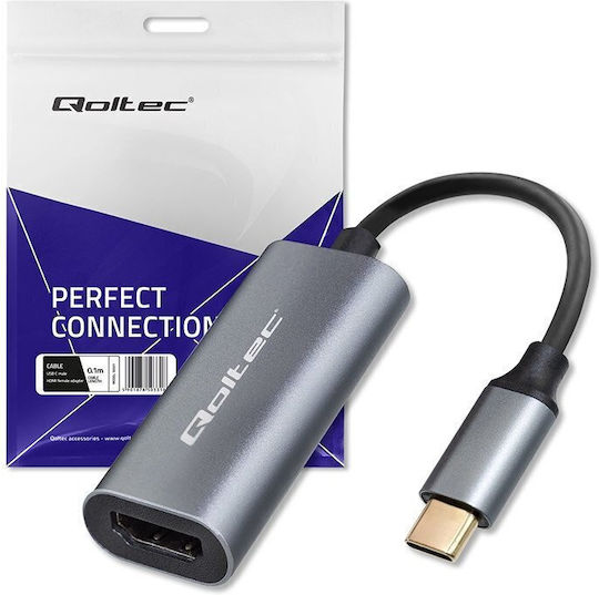 Qoltec 50331 Convertor USB-C Masculin în HDMI Feminin