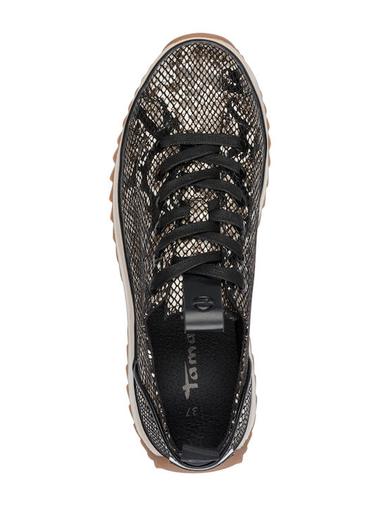 Sneakers Anatomici Pentru Femei Negri Cu Model De Șarpe