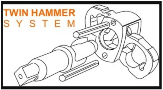 Pansam A533162 Air Impact Wrench 1/2 Square Drive with Maximum Torque 58.12kgm