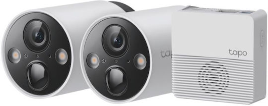 TP-LINK Система за наблюдение Tapo 2 Камери Безжични Камери IP 4MP с Контролен хъб v1.2