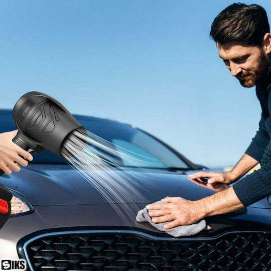 Suflantă de aer fără fir Siks portabilă 48v baterie 3000mah inclusă îndepărtare praf uscare picături de apă îndepărtare zăpadă frunze de pe mașină curățare tastatură multi-utilizare negru