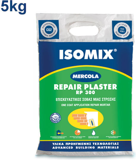 Mercola Σοβάς Isomix Repair Plaster RP 300 Einlagiger weißer Gipsfüller 01755 5kg