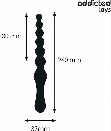 Addicted Toys Analdildo Mittel Schwarz