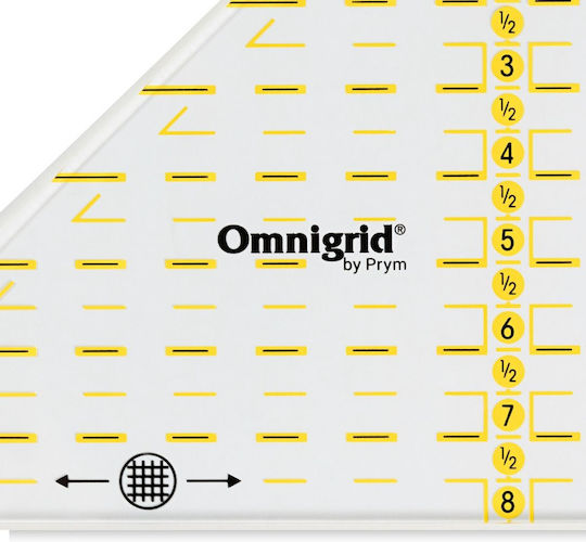 45-degree Triangular Ruler Sewing Patchwork Graphic Design Graduated In Inches Prym 611640