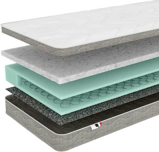 Como felt & wadding producers Ημίδιπλο Ορθοπεδικό Στρώμα 110x190x22cm με Ελατήρια