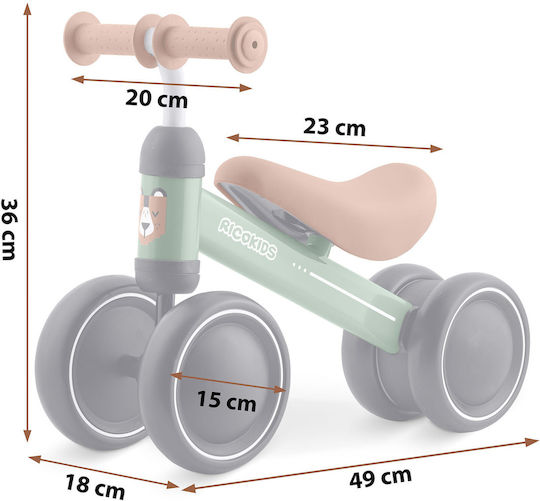 Ricokids Детски велосипед за баланс Сив