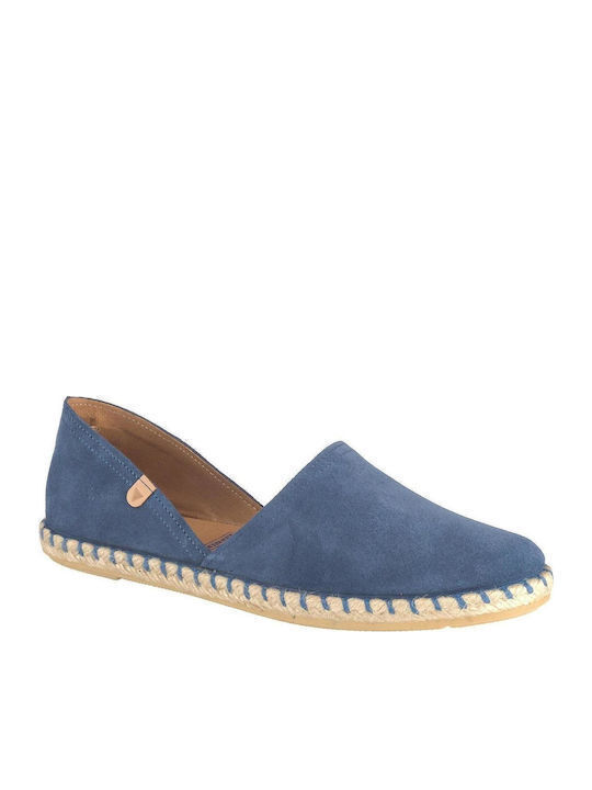 Women's Leather Espadrilles Blue