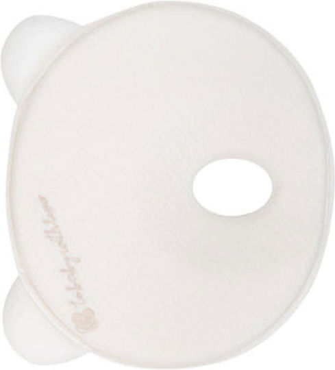 Kikka Boo Βρεφικό Μαξιλάρι Πλαγιοκεφαλίας Memory Foam Ergonomic Bear Λευκό 34x28εκ.