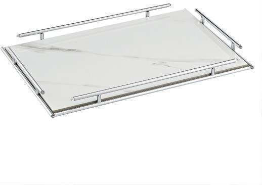 Novaker Tavă De Nuntă Metalică / Inox Cu Oglindă Argintie KD1052 Novaker Tavă De Nuntă Metalică / Inox Cu Oglindă Argintie KD1052