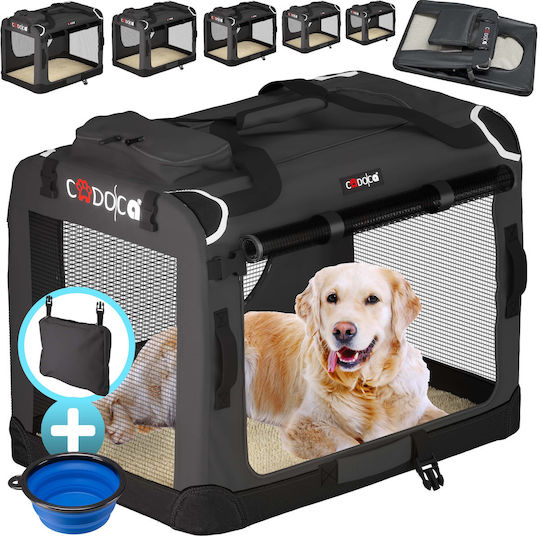 Cadoca Husă impermeabilă Geantă pentru transport câine / pisici Gri M90xL65xA61cm.
