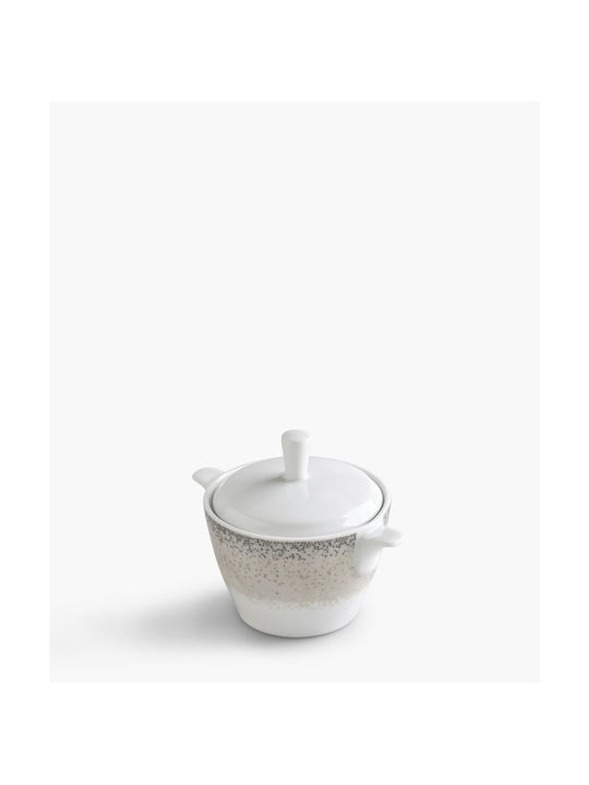 Ionia Apeiron Porcelain Sugar Bowl Beige