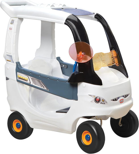 Little Tikes Космическо Количка Езда На с Ръкохватка За Родител За 12+ Месеца Бяла