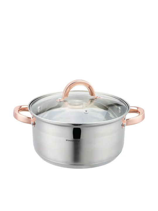 Klausberg Tiefer Edelstahl-Topf 4Es / 22cm