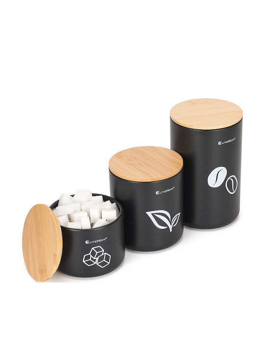 Elitehoff Ψωμιέρα με Καπάκι από Bamboo Καφέ