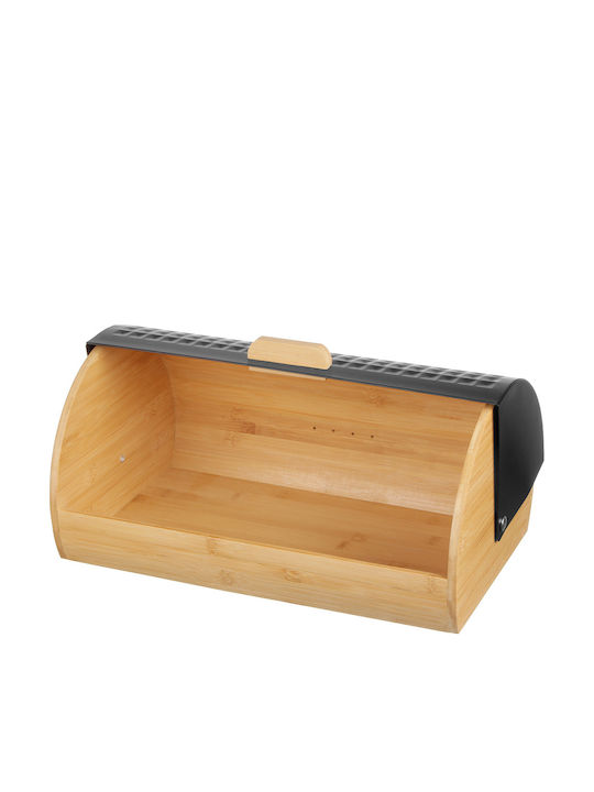 Bamboo Bread Box Bread Knife 2773 Black
