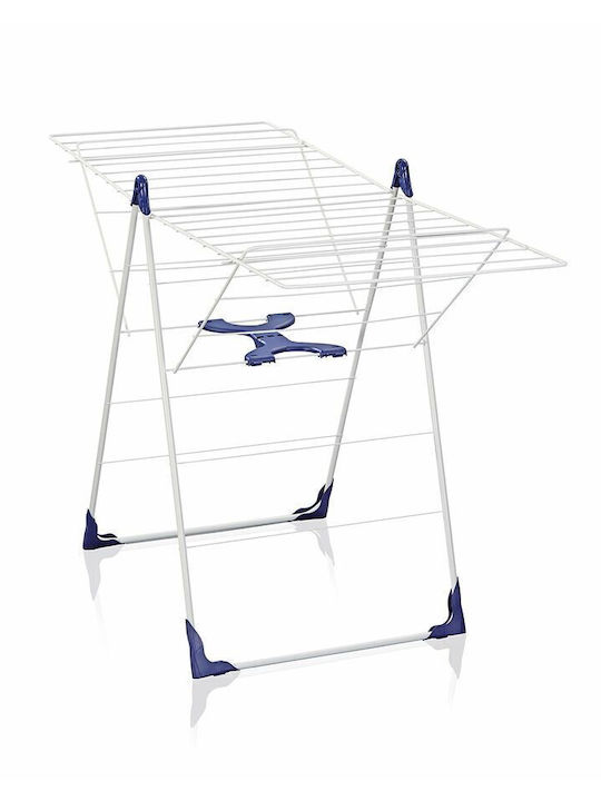 Leifheit Classic 200 Plastic Folding Floor Clothes Drying Rack with Hanging Length 20m