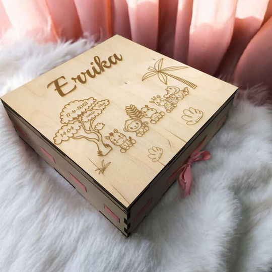 Strawberry 3D Memory Box made of Wood for Girl