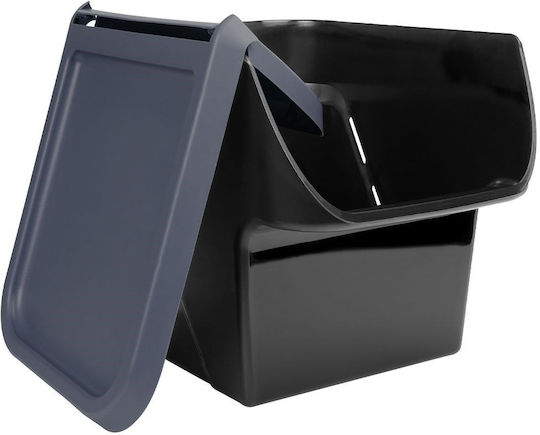 Vilde Vază Utilizare Generală Cu Capac Plastic Negru 27.5x26x34cm