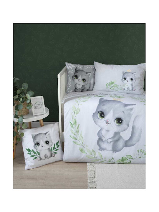 Detexpol Baby Bettbezug Set mit Kissenbezug Gray 100x135cm.