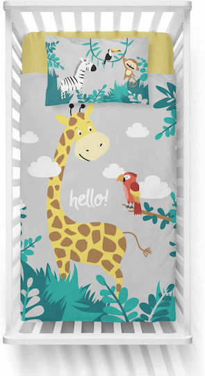 Detexpol Baby Duvet Cover Set With Pillowcase Green 100x135cm