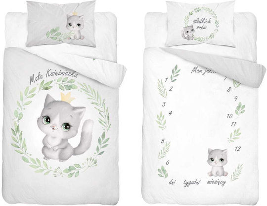 Detexpol Baby Bettbezug Set mit Kissenbezug Gray 100x135cm.