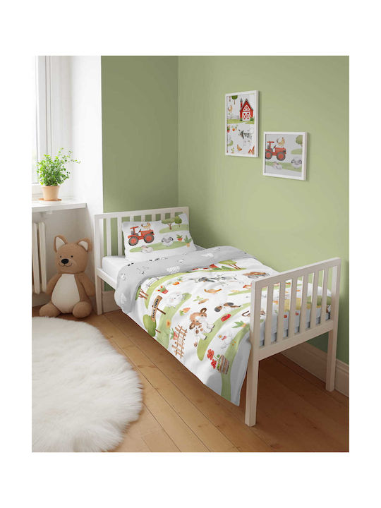 Detexpol Baby Bettbezug Set mit Kissenbezug Gray 90x120cm.
