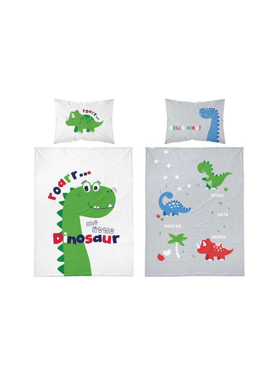 Detexpol Set Copertă de Pătuț cu Față de Pernă Multicoloră 100x135cm.
