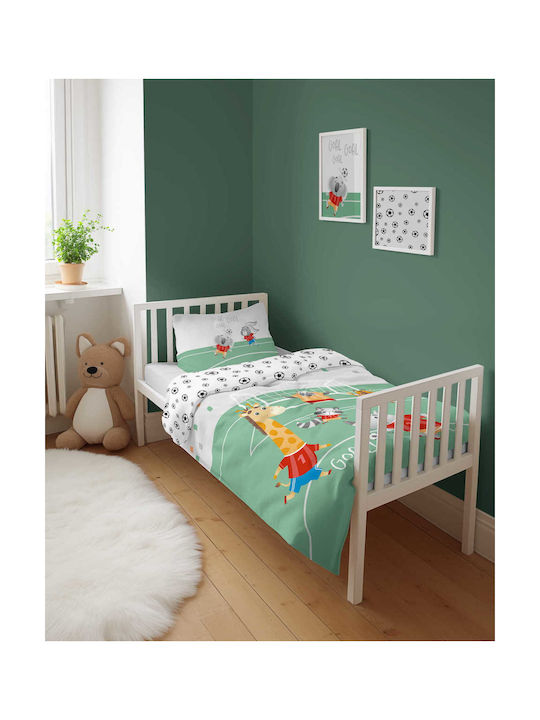 Detexpol Baby Duvet Cover Set With Pillowcase Green 90x120cm