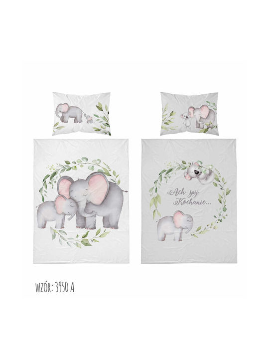 Detexpol Baby Duvet Cover Set With Pillowcase Gray 100x135cm